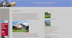 Desktop Screenshot of guenstig-fertighaus.de